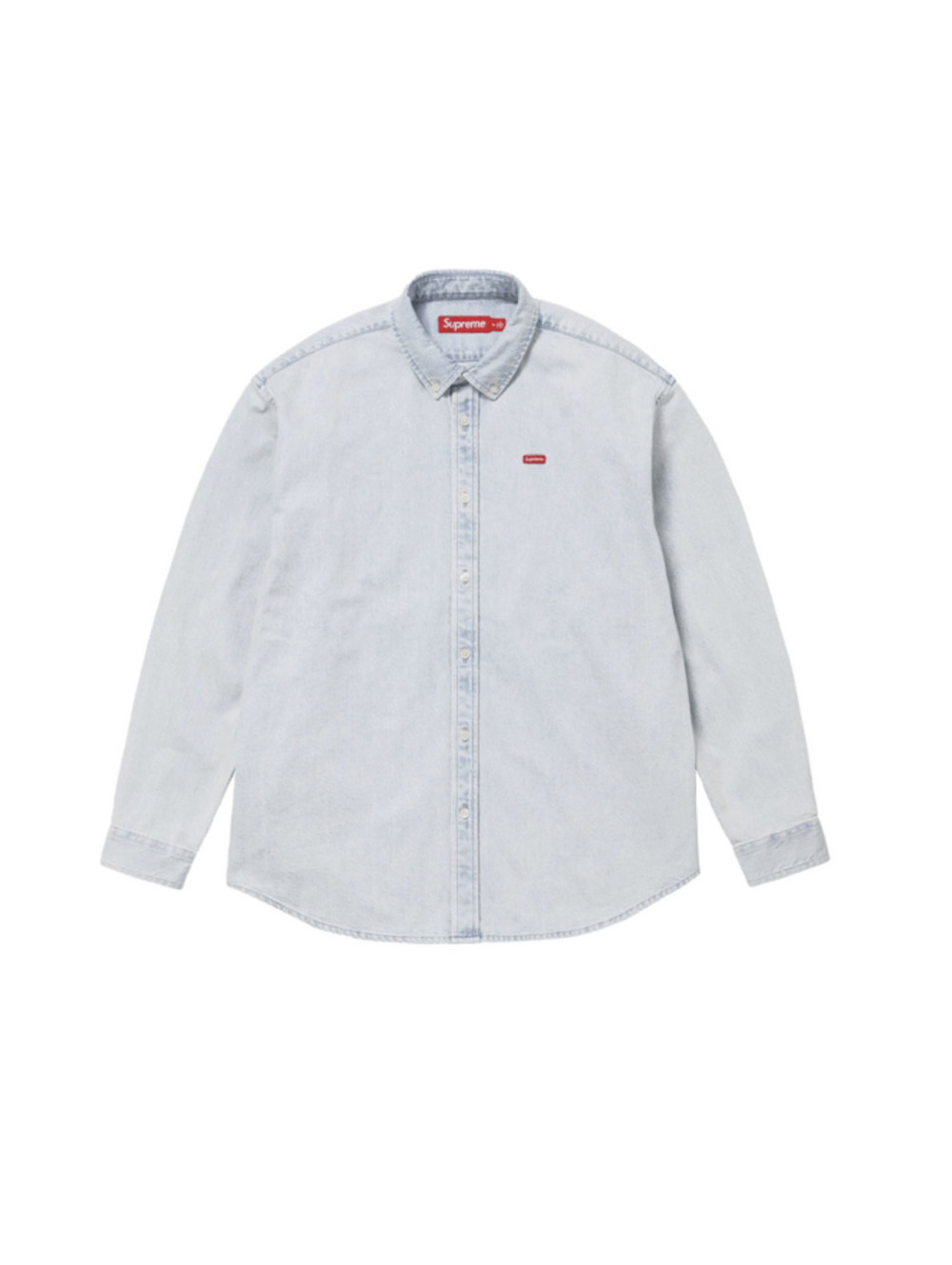 Supreme Small Box Shirt Washed Denim • M